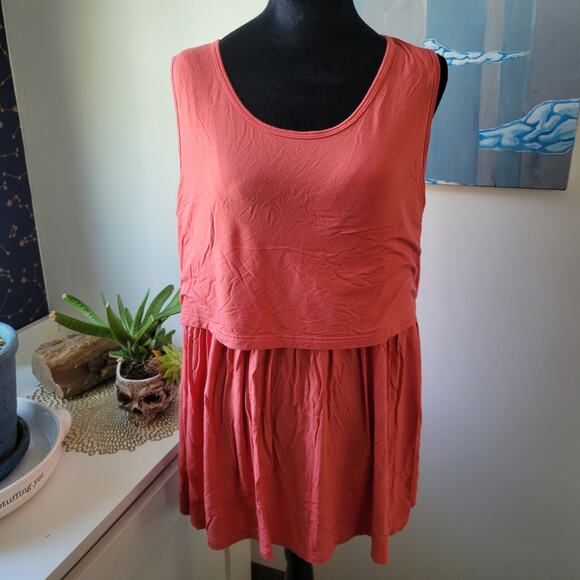 Source Unknown Tops - 3/$20 Deal: Maternity Nursing Tops 2XL, Breastfeeding Friendly, Solid Coral Pink